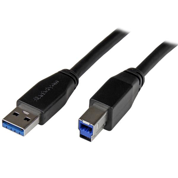 StarTech.com Active USB 3.0 (5Gbps) USB-A to USB-B Cable - M/M - 10m (30ft) - TAA