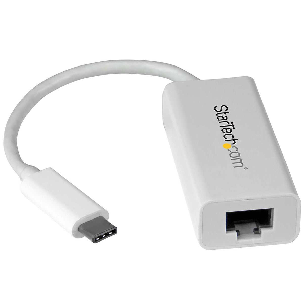 StarTech.com USB-C to Gigabit Ethernet Adapter, White, Thunderbolt 3 Compatible, Windows & Mac, RJ45 LAN Network Converter