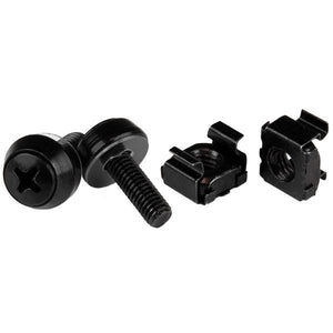 StarTech.com 50-Pack M5 12mm Screws, Square Hole Cage Nuts and Installation Tool, Hardware Mounting Kit for 19" or 10" Server Racks, Cabinets and Enclosures, Black - TAA