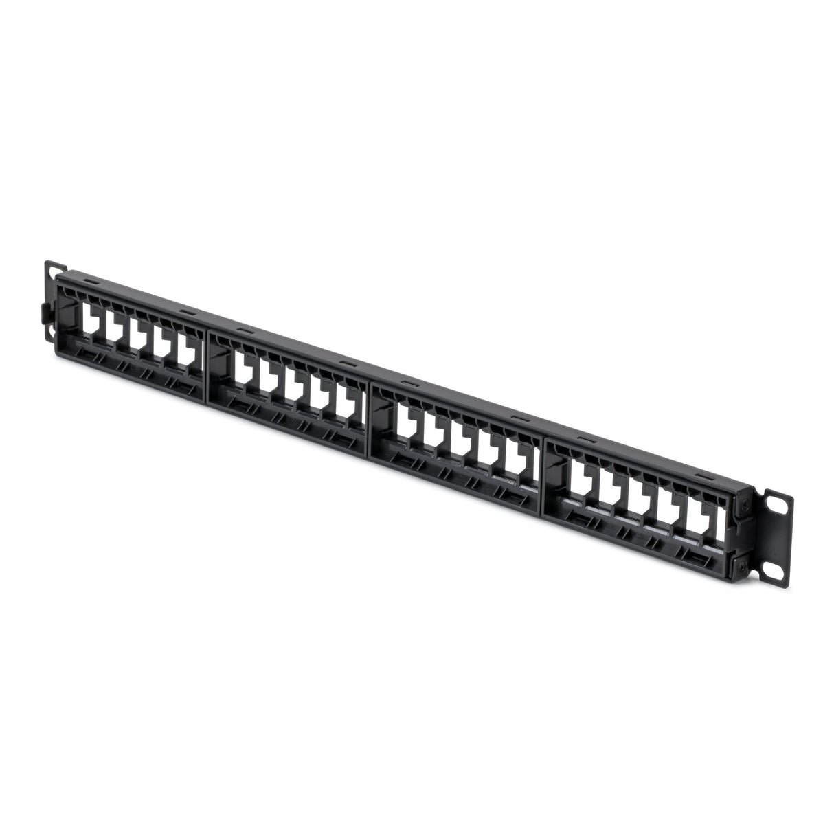StarTech.com 24 Port 1U Blank Keystone Patch Panel, Rackmount Cat6 Patch Panel for RJ45 UTP Ethernet Network Jacks