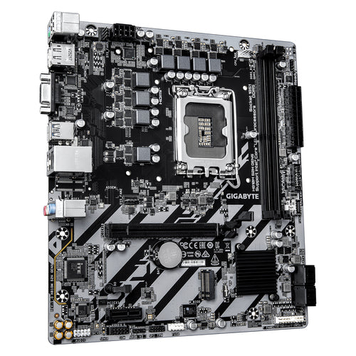 GIGABYTE H810M S2H GEN5 Motherboard - Intel Core Ultra (Series 2) CPUs, 4+1+2 Phases VRM, up to 6400MHz DDR5, 1xPCIe 4.0 M.2, 1GbE LAN, USB 3.2 Gen 1