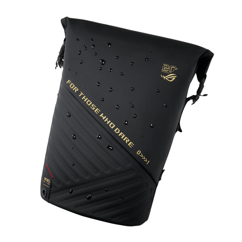 ASUS ROG SLASH Edition 20 backpack Roll top backpack Black Polyester, PU leather