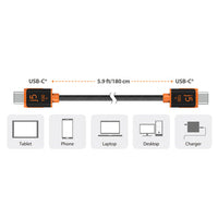 j5create JUCX25L18 USB cable 1.8 m USB C 480 Gbit/s Black, Orange