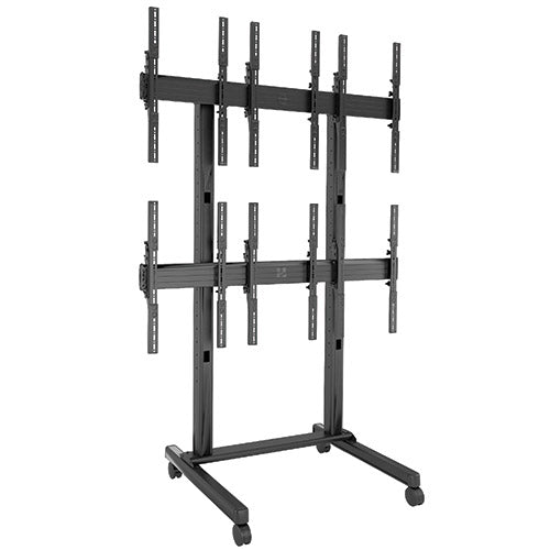 Chief Fusion® 3 x 2 Portrait Micro-Adjustable Large Freestanding Video Wall Cart