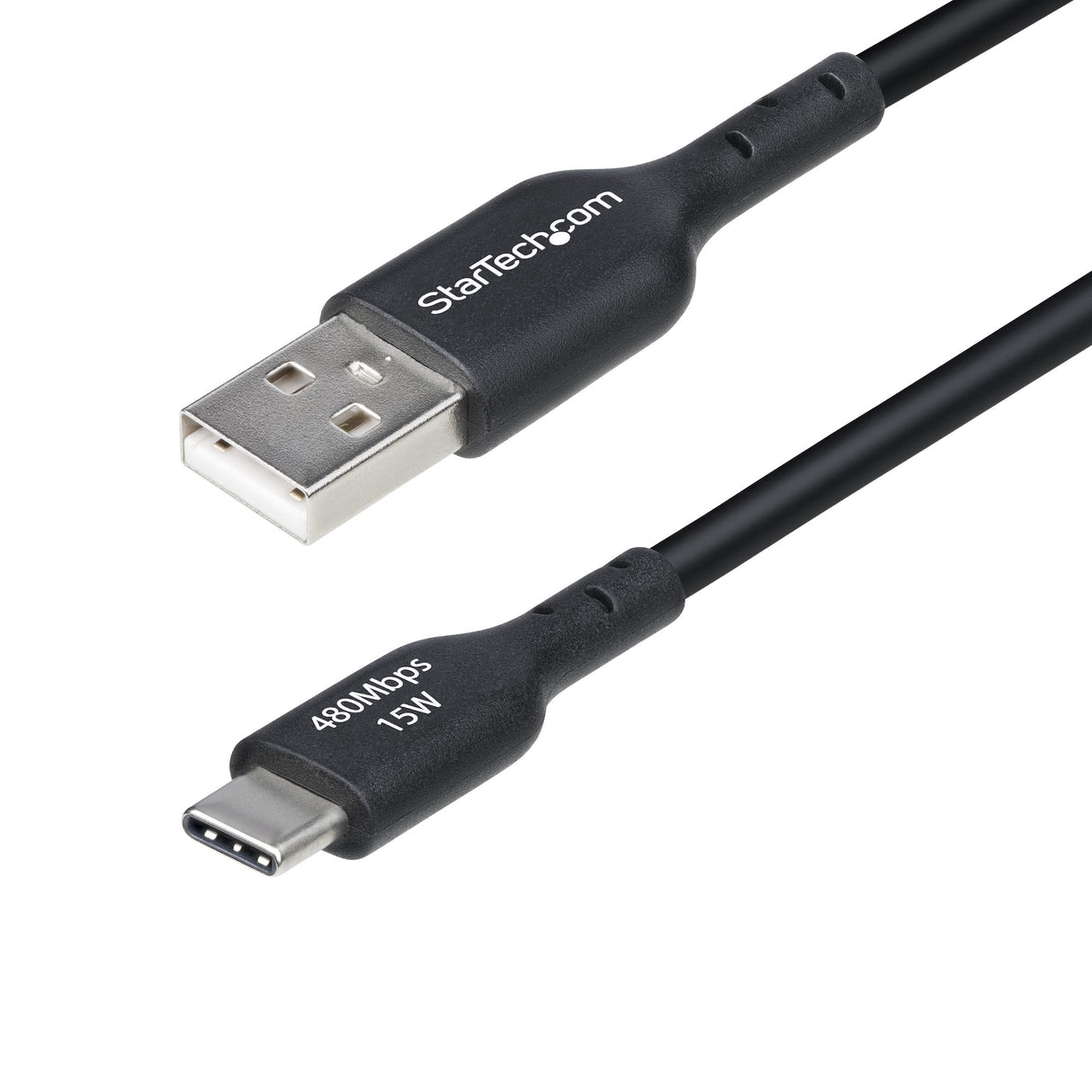 StarTech.com 10-Pack 6ft (1.8m) USB-A to USB-C Charging Cable, Charge & Sync, 3A, USB 2.0, TPE Jacket - Black USB Charging Cord