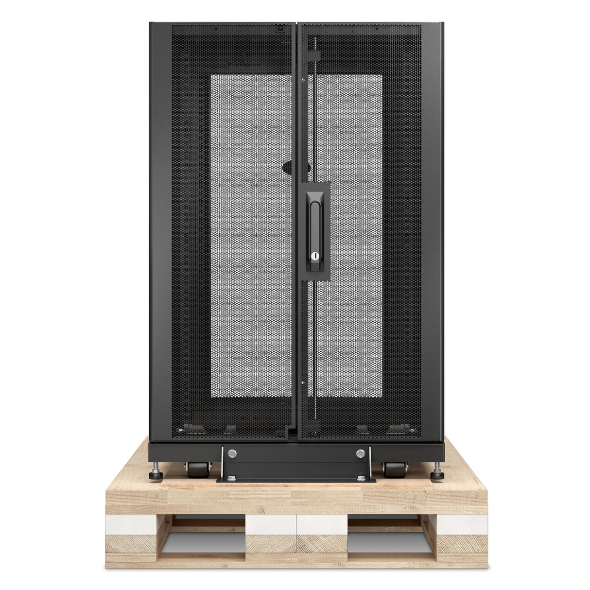 APC NetShelter SX, Server Rack Enclosure, 18U, Shock Packaging, Black, 925H x 600W x 900D mm