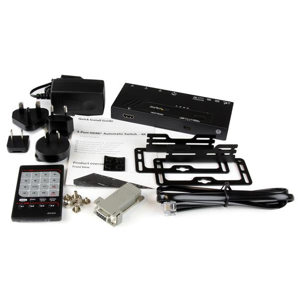 StarTech.com 4-Port HDMI Automatic Video Switch - 4K with Fast Switching - TAA