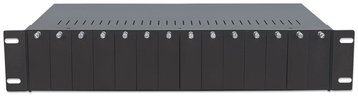 Intellinet 14-Slot Media Converter Chassis, Includes redundant power supply, 19" rackmountable, 2U