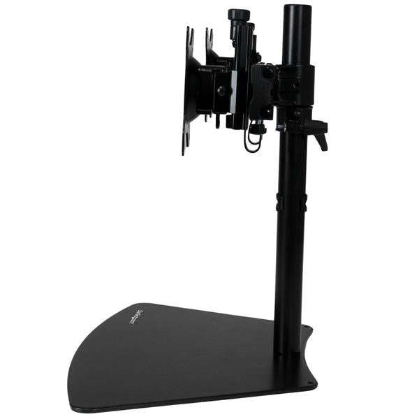 StarTech.com Dual-Monitor Stand - Horizontal - Black - For up to 24" (17.6lb/8kg) Displays