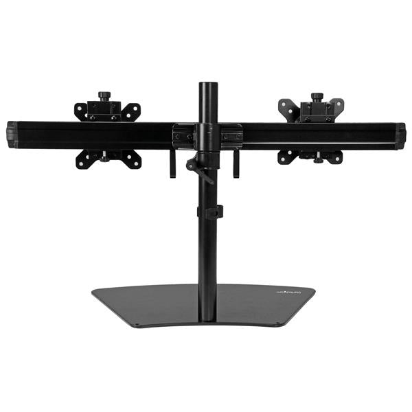 StarTech.com Dual-Monitor Stand - Horizontal - Black - For up to 24" (17.6lb/8kg) Displays