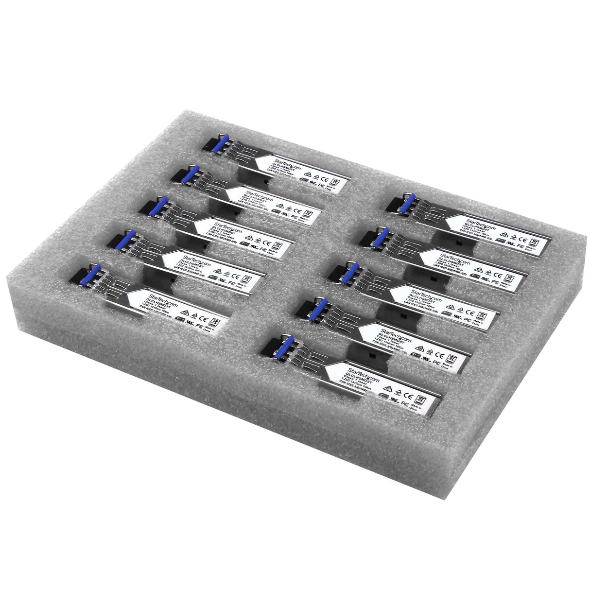 StarTech.com Cisco GLC-LH-SMD Compatible SFP Module (10 Pack) - 1000BASE-LX/LH - 1GbE Single Mode Fiber SMF Optic Transceiver - 1GE Gigabit Ethernet SFP - LC 10km - 1310nm - DDM Cisco Firepower, ASR920, IE2000