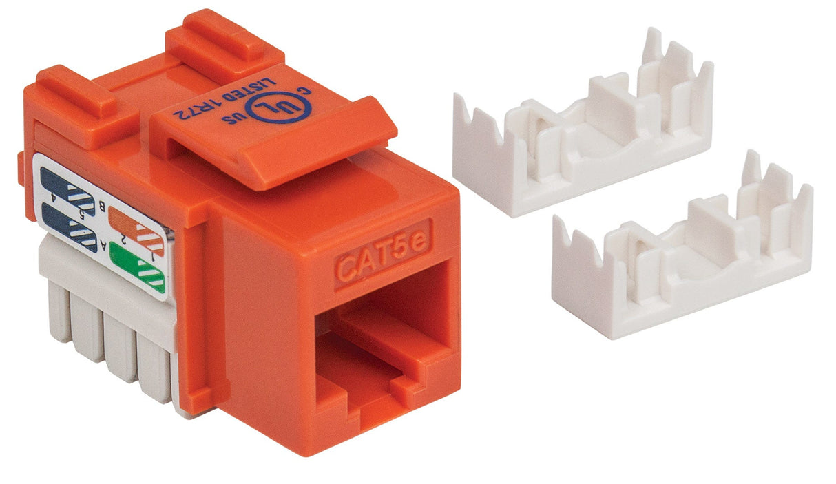 Intellinet Keystone Jack, Cat5e, UTP, Punch-down, Orange