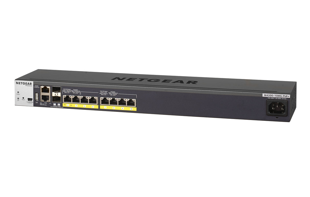 NETGEAR M4200-10MG-PoE+ Managed L2/L3 10G Ethernet (100/1000/10000) Power over Ethernet (PoE) 1U Graphite