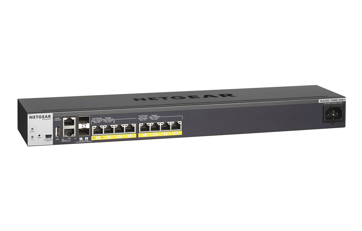 NETGEAR M4200-10MG-PoE+ Managed L2/L3 10G Ethernet (100/1000/10000) Power over Ethernet (PoE) 1U Graphite