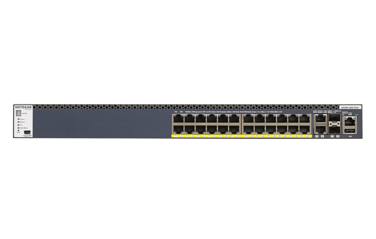 NETGEAR GSM4328PA Managed L2/L3/L4 10G Ethernet (100/1000/10000) Power over Ethernet (PoE) 1U Black