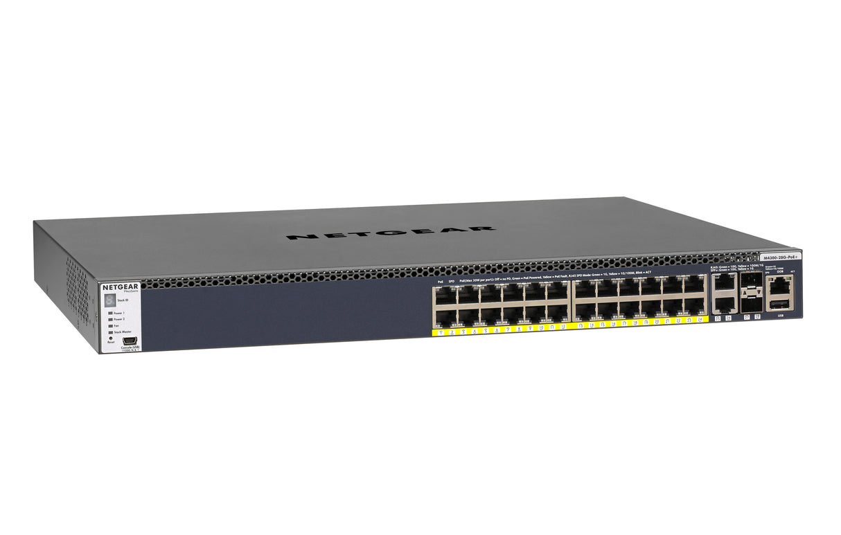 NETGEAR GSM4328PA Managed L2/L3/L4 10G Ethernet (100/1000/10000) Power over Ethernet (PoE) 1U Black