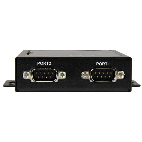 StarTech.com 2-Port Serial-to-IP Ethernet Device Server - RS232 - Metal and Mountable - TAA