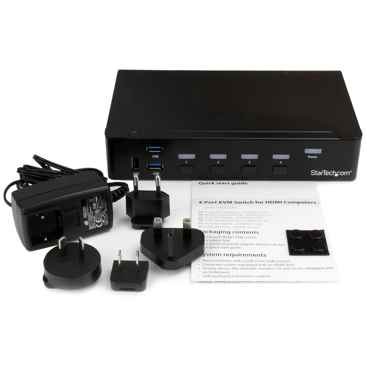 StarTech.com 4-Port HDMI KVM Switch - USB 3.0 - 1080p - TAA