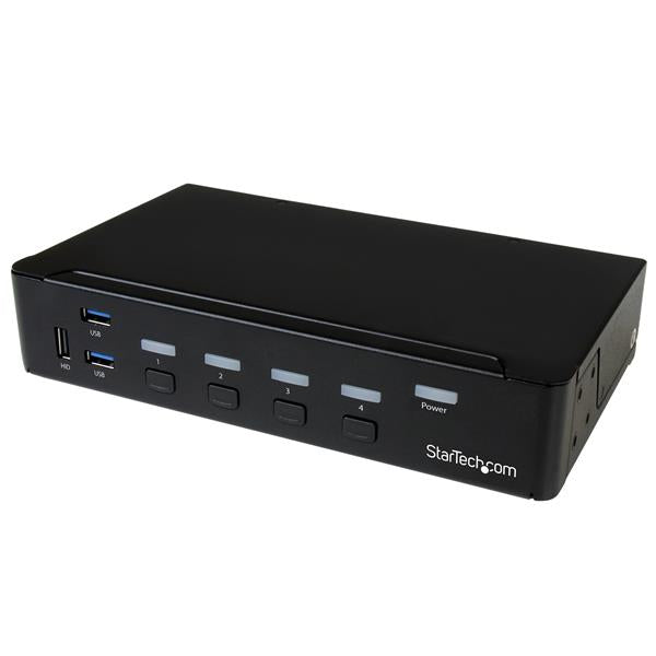 StarTech.com 4-Port DisplayPort KVM Switch - USB 3.0 - 4K 30Hz - TAA