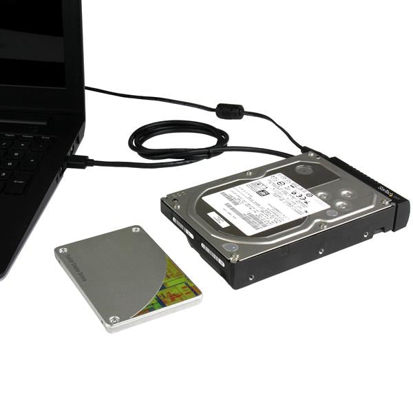 StarTech.com SATA to USB Cable, USB 10Gbps to 2.5in and 3.5in SATA I II III Hard Drive Adapter, External Converter for SSD or HDD Data Transfer