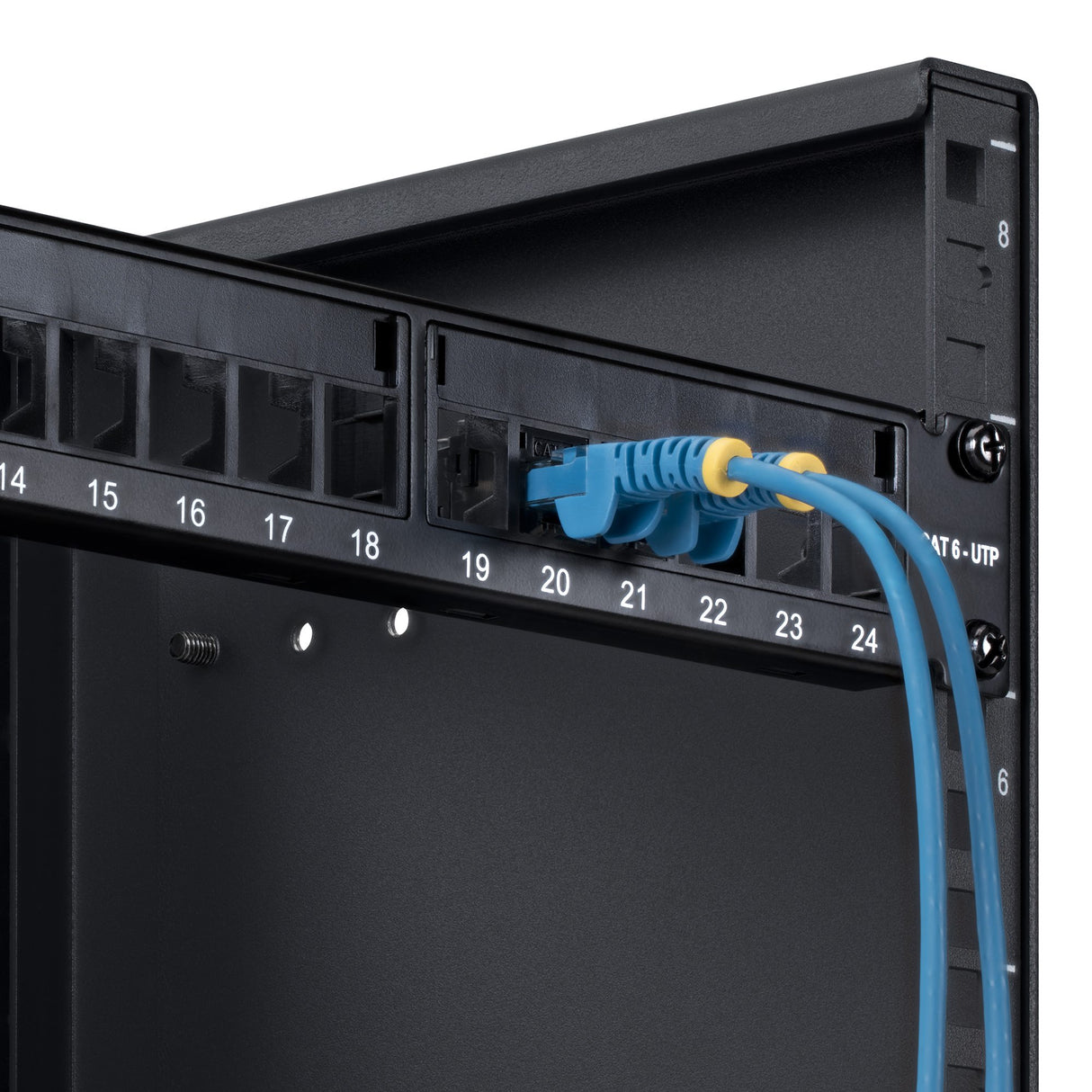 StarTech.com 24 Port 1U Blank Keystone Patch Panel, Rackmount Cat6 Patch Panel for RJ45 UTP Ethernet Network Jacks