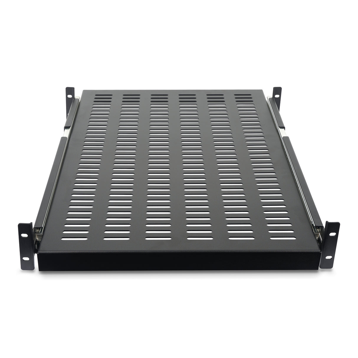 StarTech.com 2U Sliding Server Rack Mount Shelf - 20 to 30in Adjustable Mounting Depth - Vented - 50lb - Heavy Duty Universal 19” Rack Shelf for Equipment Rack - 24in Deep
