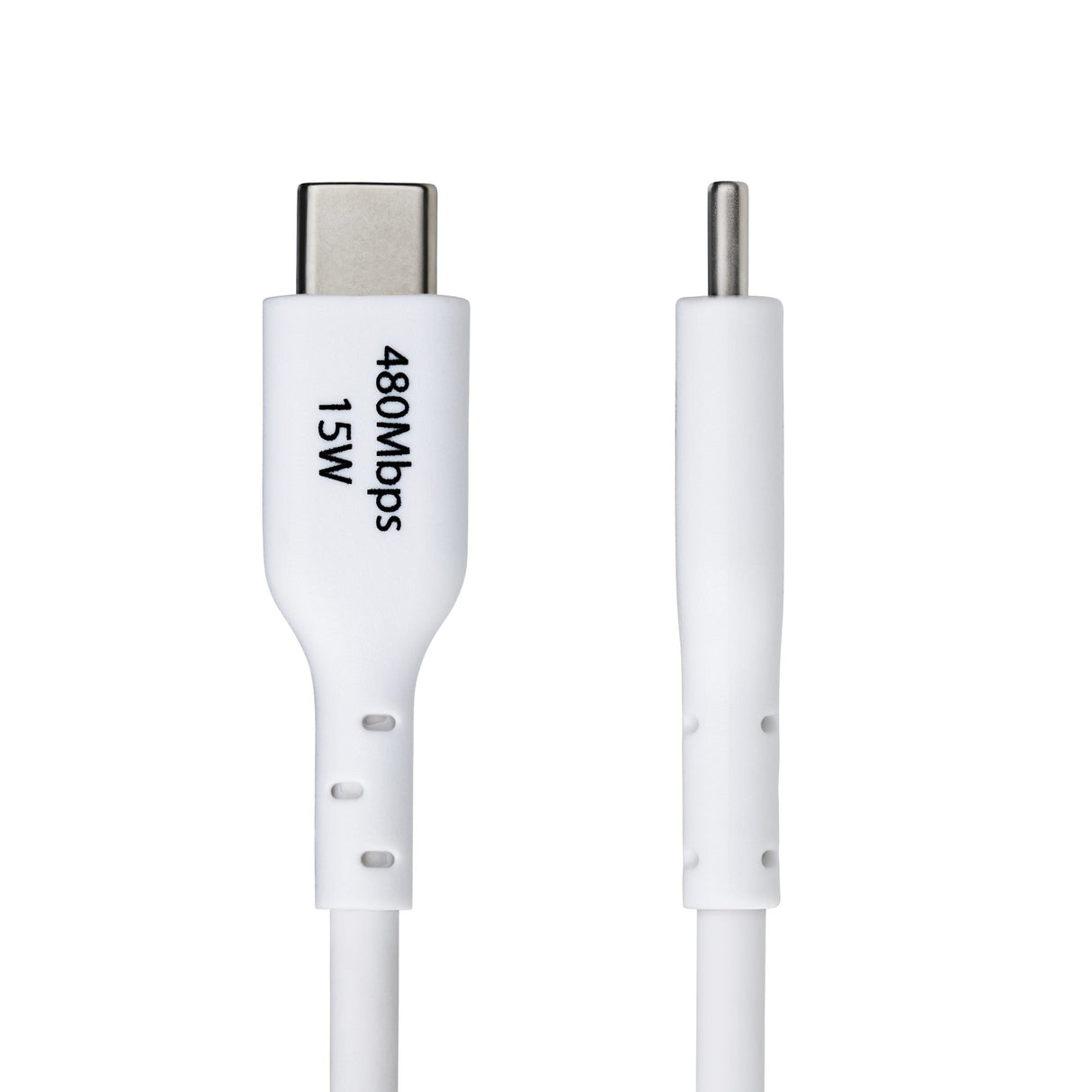 StarTech.com 6ft (1.8m) USB-A to USB-C Charging Cable, Charge & Sync, 3A, USB 2.0, TPE Jacket - White USB Charging Cord