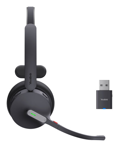Yealink WH64 Hybrid Mono Teams Headset Wireless Head-band Office/Call center Micro-USB Bluetooth Black