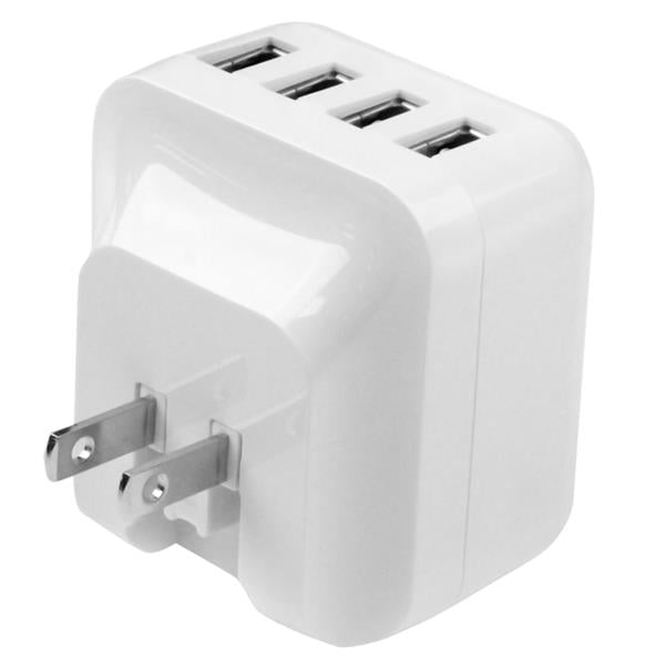 StarTech.com 4-Port USB Wall Charger - International Travel - 34W/6.8A - White