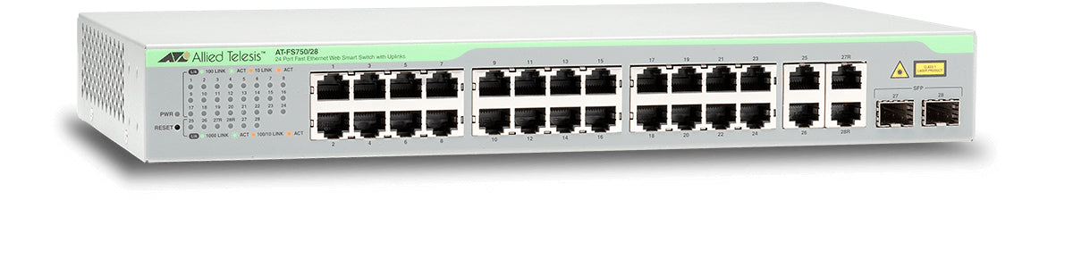 Allied Telesis AT-FS750/28-10 network switch Managed Fast Ethernet (10/100) 1U Grey