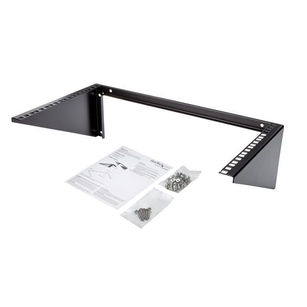 StarTech.com 6U Wall Mount Patch Panel Bracket – 19 in – Steel - Vertical Mounting Bracket for Networking and Data Equipment - TAA