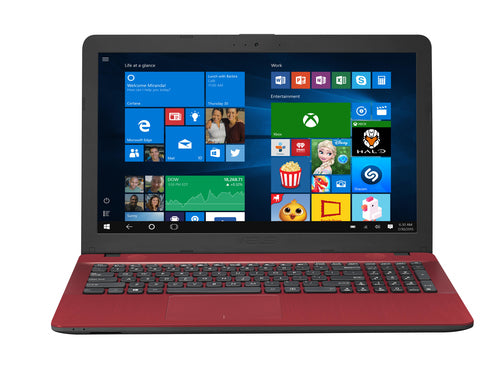 ASUS Vivobook Max X541NA-QC1-RD-CB laptop Intel® Celeron® N3350 39.6 cm (15.6") HD 4 GB DDR3L-SDRAM 1 TB HDD Wi-Fi 4 (802.11n) Windows 10 Home Red