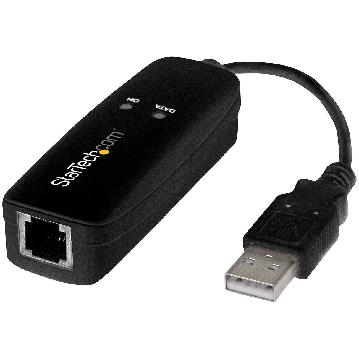 StarTech.com USB 2.0 Fax Modem - 56K External Hardware Dial Up V.92 Modem/ Dongle/Adapter - Computer/Laptop Fax Modem - USB to Telephone Jack - USB Data Modem - Network Fax/CMR/POS - TAA