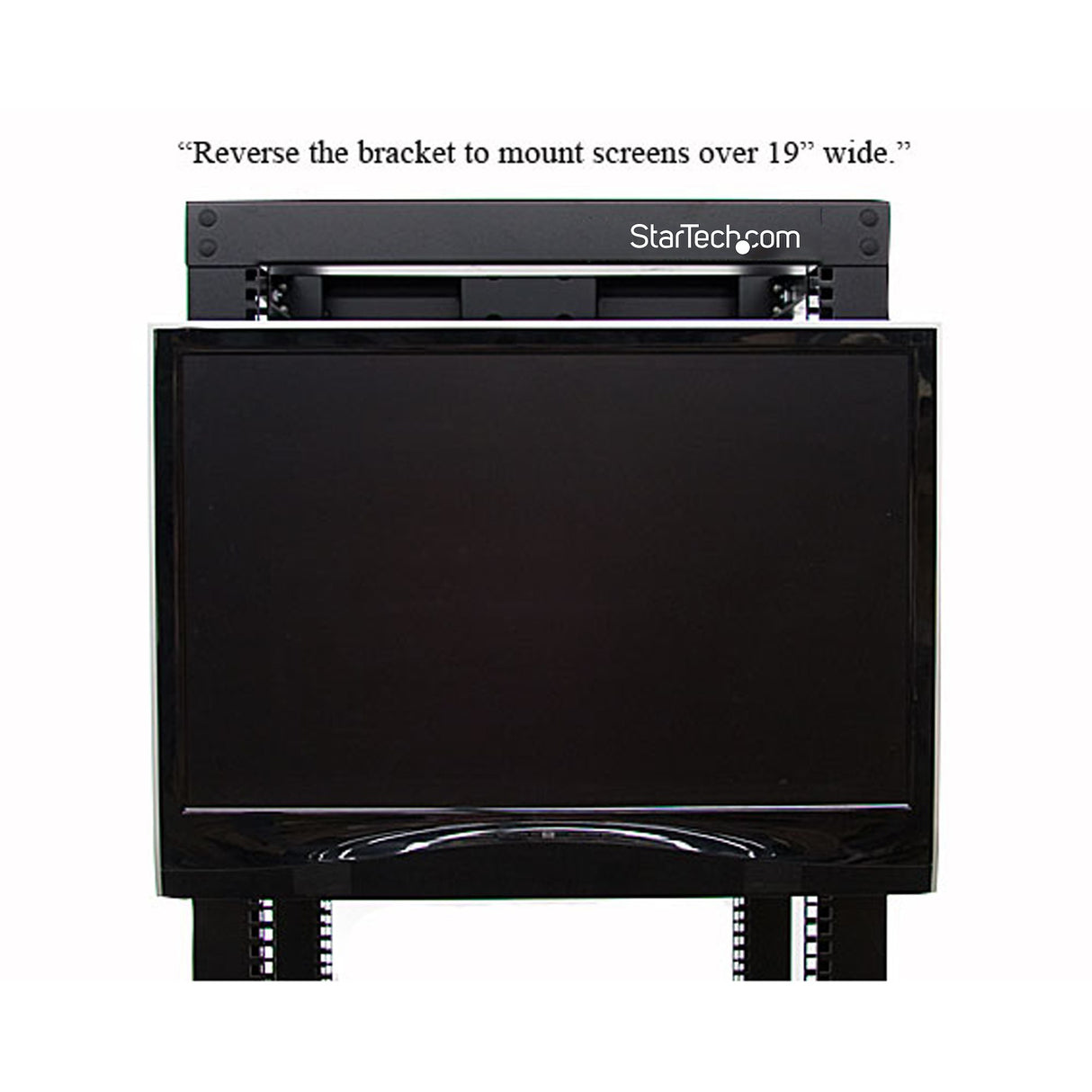 StarTech.com 4U Universal VESA LCD Monitor Mounting Bracket for 19-inch Rack or Cabinet - TAA Compliant - Cold-Pressed Steel Bracket