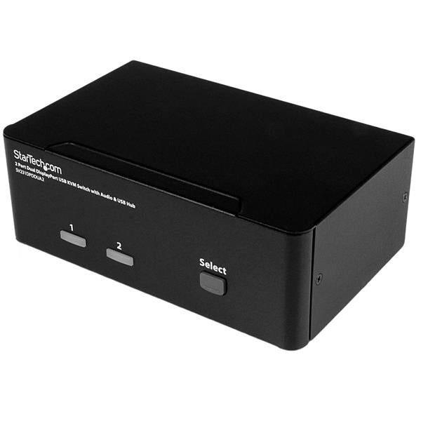 StarTech.com 2-Port DisplayPort Dual-Monitor KVM Switch - 4K 60Hz - TAA