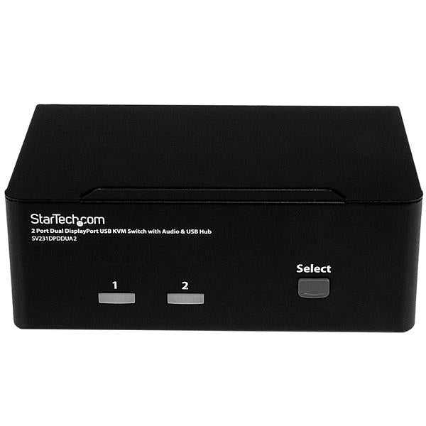 StarTech.com 2-Port DisplayPort Dual-Monitor KVM Switch - 4K 60Hz - TAA