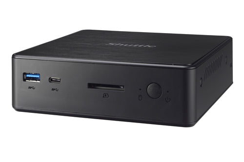 Shuttle Nano PC NC10U7 , Intel i7-8565U, 1x HDMI, 1x DP, 1x 2.5" bay, 1x M.2, 1x LAN, 1x COM, Wifi, 24/7 permanent operation, incl. VESA & Stand