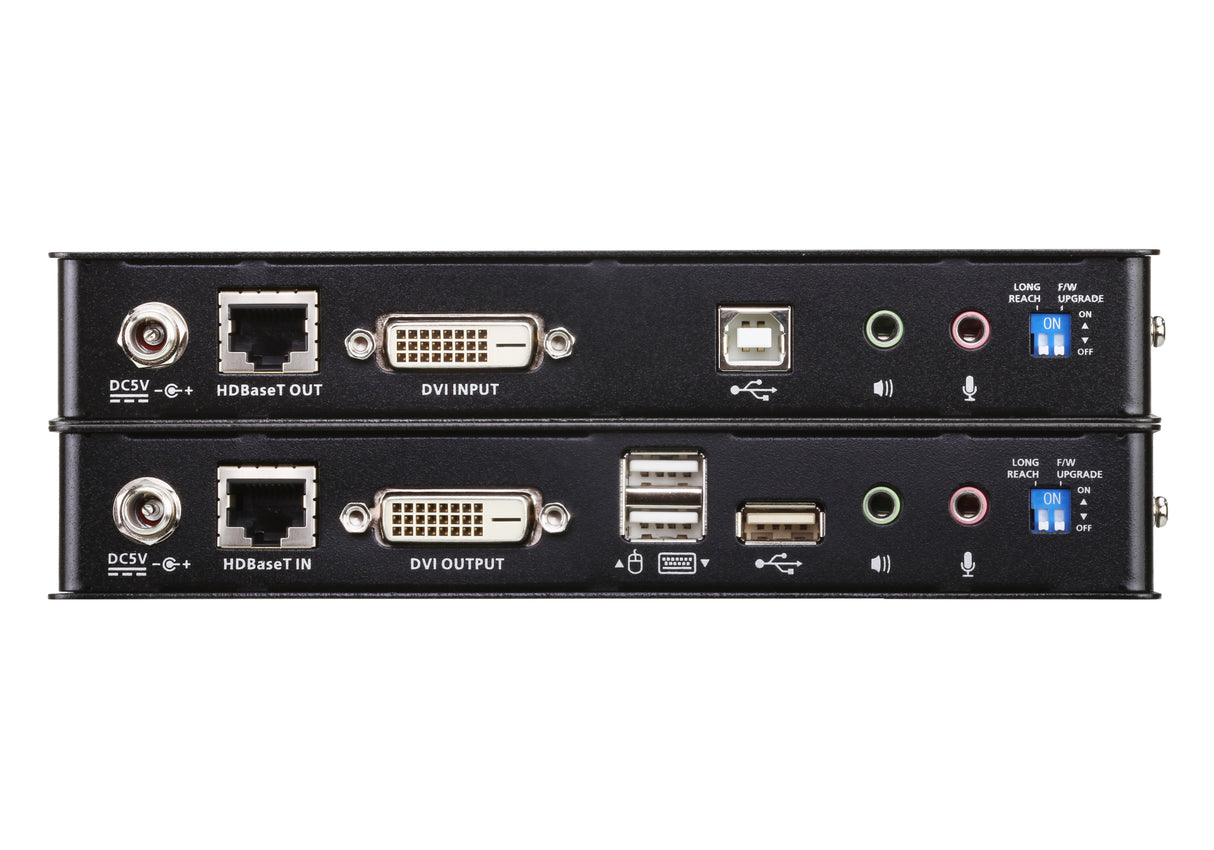 ATEN USB 2.0 DVI Single Link over 1 CAT Cable (100m) KVM Extender with Full USB2.0 support (up to 480Mbps) / HDBaseT2.0