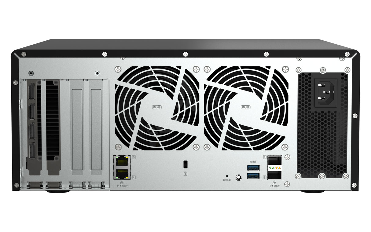 QNAP QAI-h1290FX NAS Tower EPYC 7302P 128 GB DDR4 0 TB QuTS hero Black