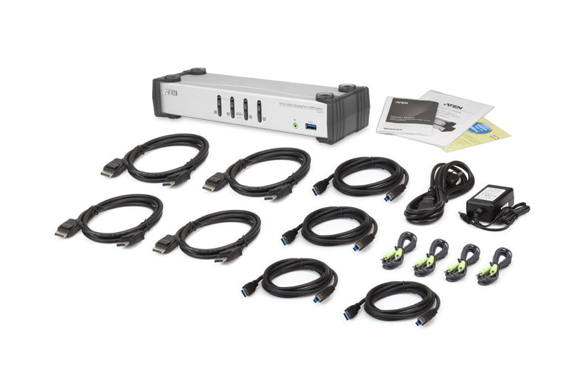 ATEN CS1914 KVM switch Black, Grey
