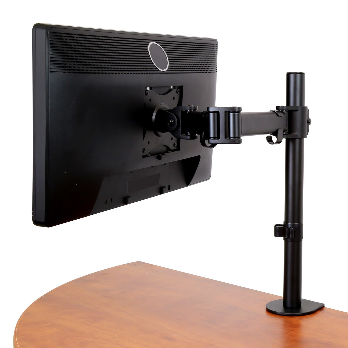 StarTech.com Desk Mount Monitor Arm for up to 34" (17.6lb/8kg) VESA Compatible Displays - Articulating Pole Mount Single Monitor Arm - Ergonomic Height Adjustable Monitor Mount - Desk Clamp/Grommet