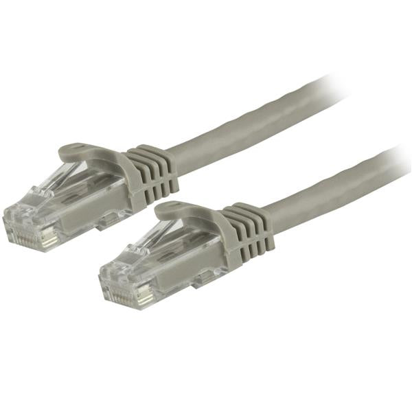 StarTech.com 20ft CAT6 Ethernet Cable - Gray CAT 6 Gigabit Ethernet Wire -250MHz 100W PoE RJ45 UTP Network/Patch Cord Snagless w/Strain Relief Individually Tested