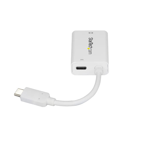 StarTech.com USB C to VGA Adapter with Power Delivery - 1080p USB Type-C to VGA Monitor Video Converter w/ Charging - 60W PD Pass-Through - Thunderbolt 3 Compatible - White