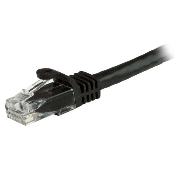 StarTech.com 1ft CAT6 Ethernet Cable - Black CAT 6 Gigabit Ethernet Wire -250MHz 100W PoE RJ45 UTP Network/Patch Cord Snagless w/Strain Relief Individually Tested