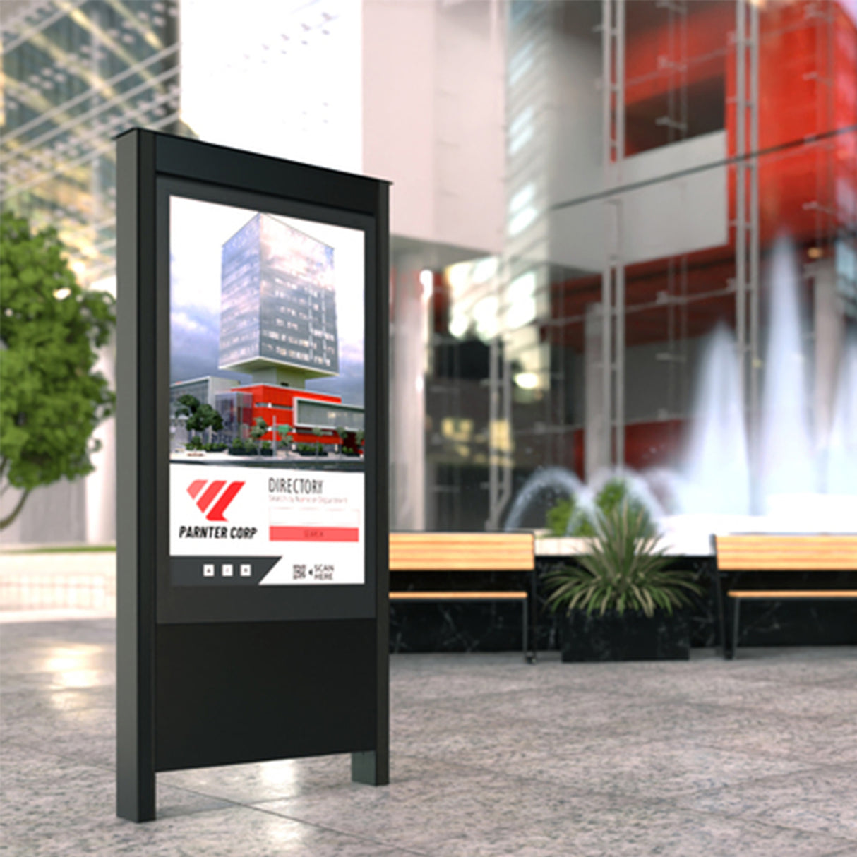 Chief ImpactTM 55 Inch Outdoor Portrait Kiosk, LG XE4F-M Series