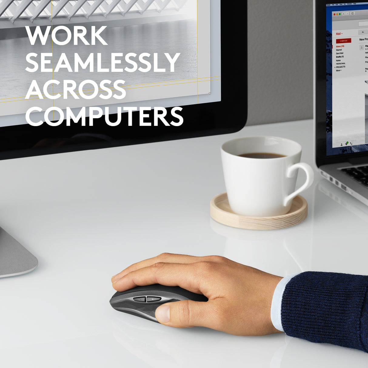 Logitech MX Anywhere 2S Wireless Mobile mouse Office Right-hand RF Wireless + Bluetooth 4000 DPI