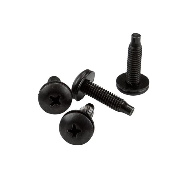 StarTech.com 50-Pack 10-32 19mm Screws,Mounting Screws for 19" or 10" Server Racks, Cabinets and Enclosures, Black - TAA