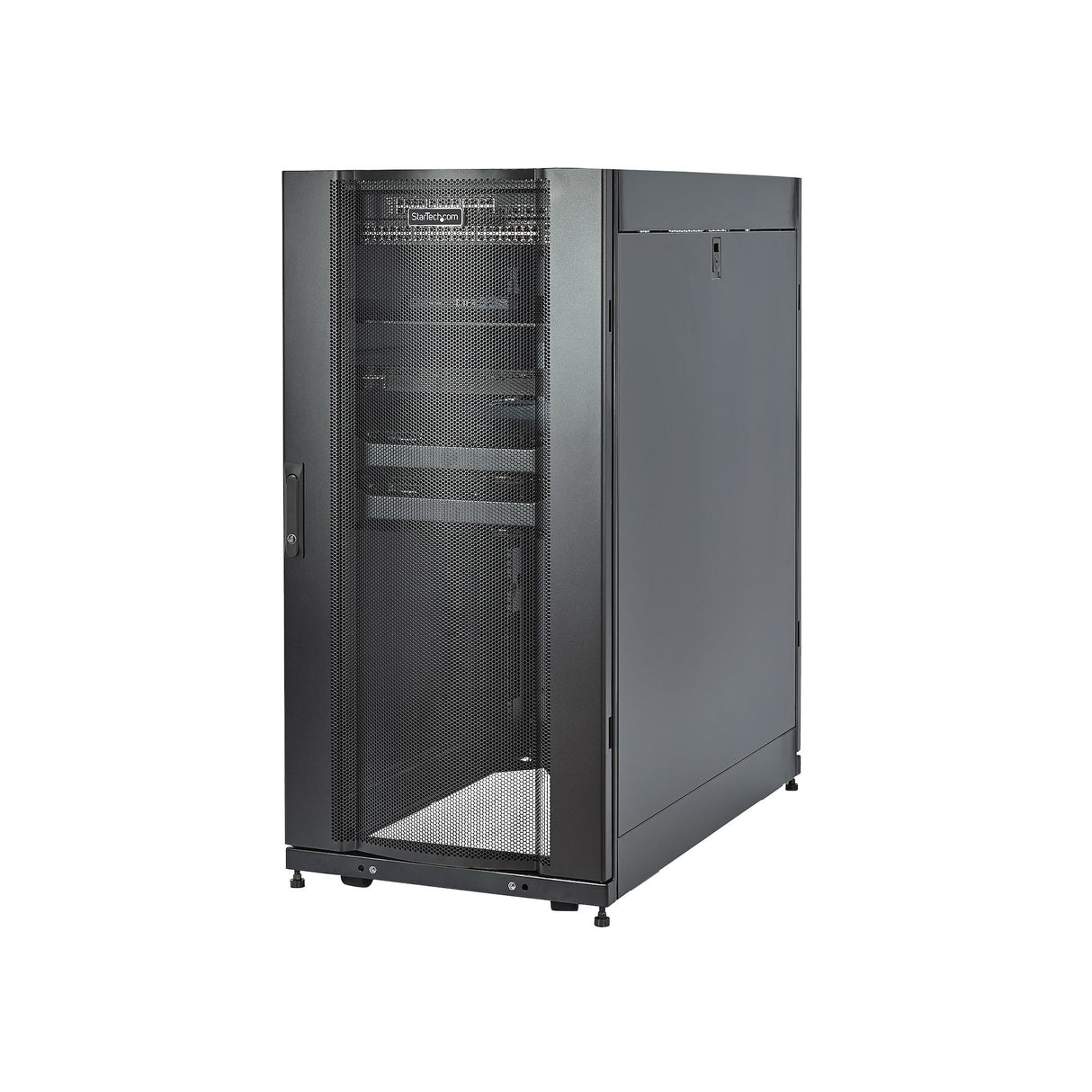 StarTech.com 25U Enterprise-Grade Server Rack Cabinet Kit, 19in Enclosed 4-Post Rack with Built-in Cable Management, 35in (89cm) Mounting Depth, 3307lb (1500kg) Capacity