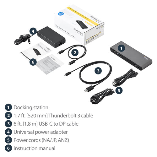 StarTech.com Thunderbolt 3 Dock, Dual Monitor 4K 60Hz TB3 Laptop Docking Station, DisplayPort, 85W PD, 3x USB, GbE - REPLACED BY TB3CDK2DH
