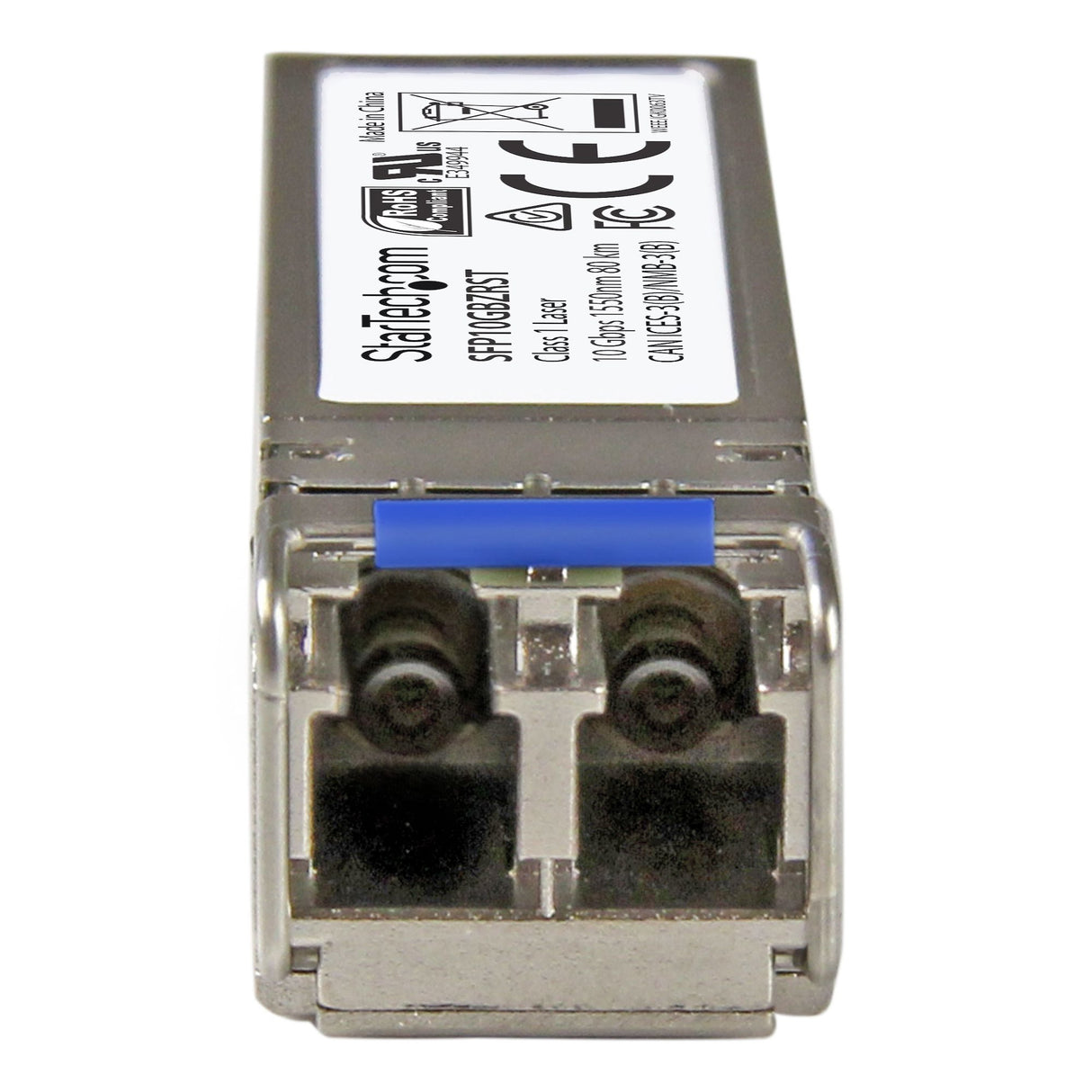 StarTech.com MSA Compliant SFP+ Transceiver Module - 10GBASE-ZR~MSA Uncoded SFP+ Module - 10GBASE-ZR - 10GbE Single Mode Fiber (SMF) Optic Transceiver - 10GE Gigabit Ethernet SFP+ - LC 80km - 1550nm - DDM
